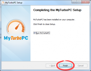 Click the 'Finish' button when your installation has completed.